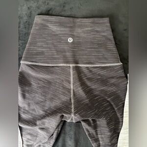 Lululemon Gray Striped Leggings